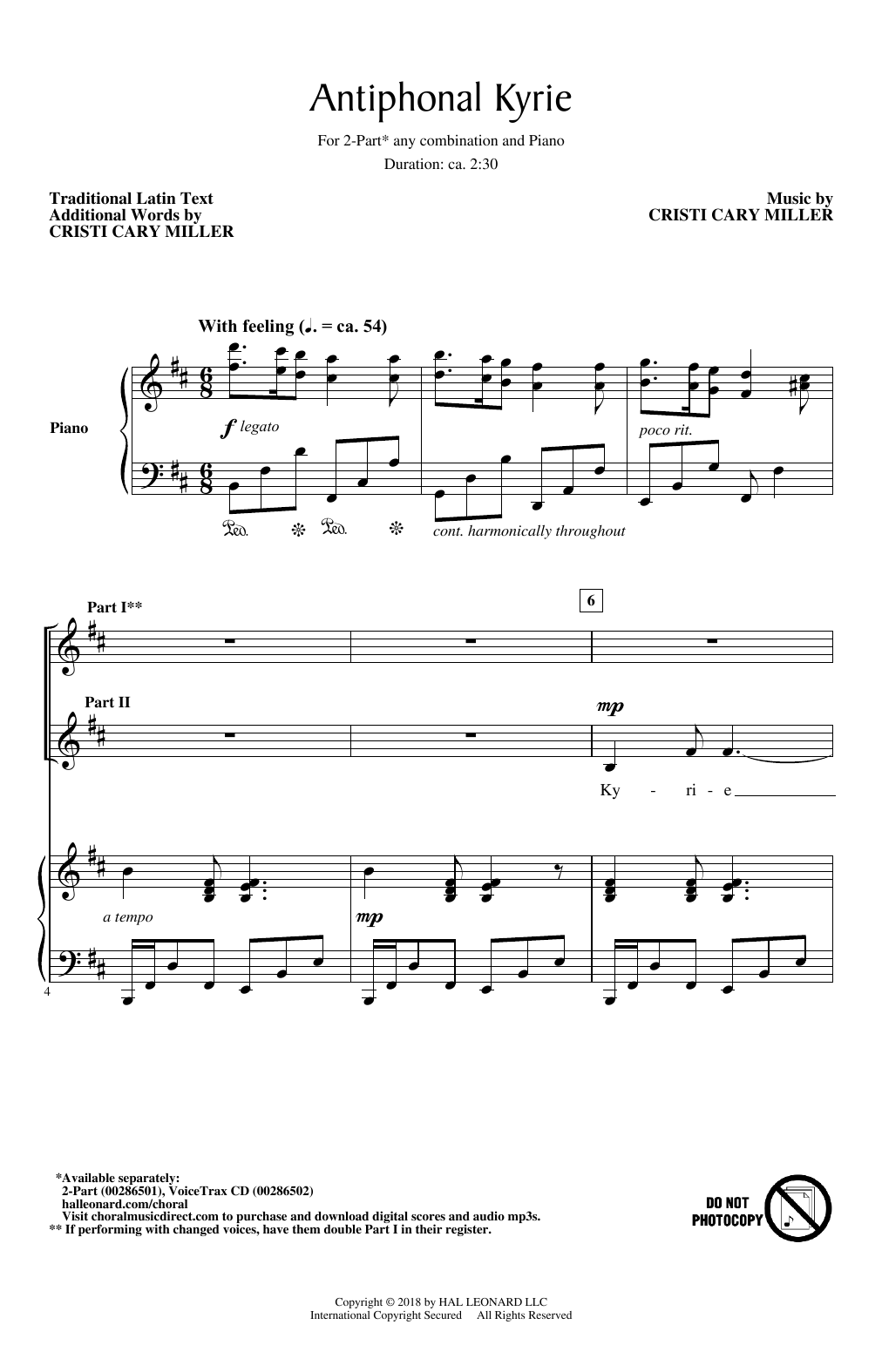 Download Cristi Cary Miller Antiphonal Kyrie Sheet Music and learn how to play 2-Part Choir PDF digital score in minutes