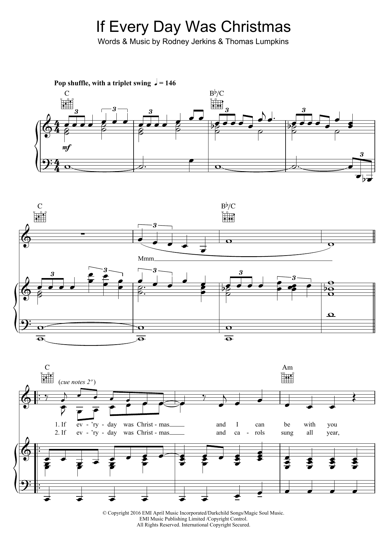 Download Cruz Beckham If Every Day Was Christmas Sheet Music and learn how to play Piano, Vocal & Guitar (Right-Hand Melody) PDF digital score in minutes