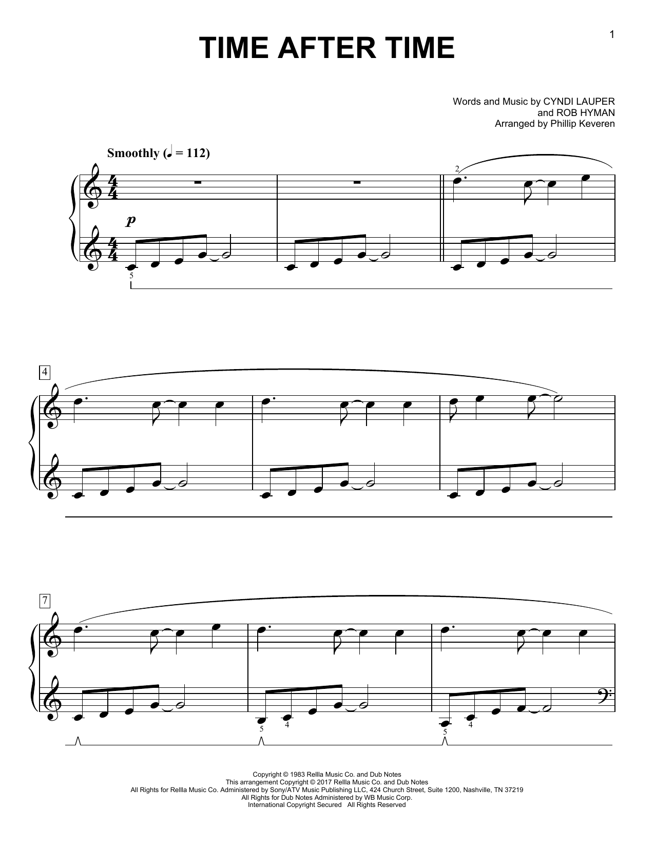 Download Phillip Keveren Time After Time Sheet Music and learn how to play Easy Piano PDF digital score in minutes
