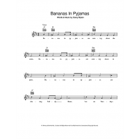 Blyton "Bananas In Pyjamas" Sheet Notes | Download Printable Score 39577