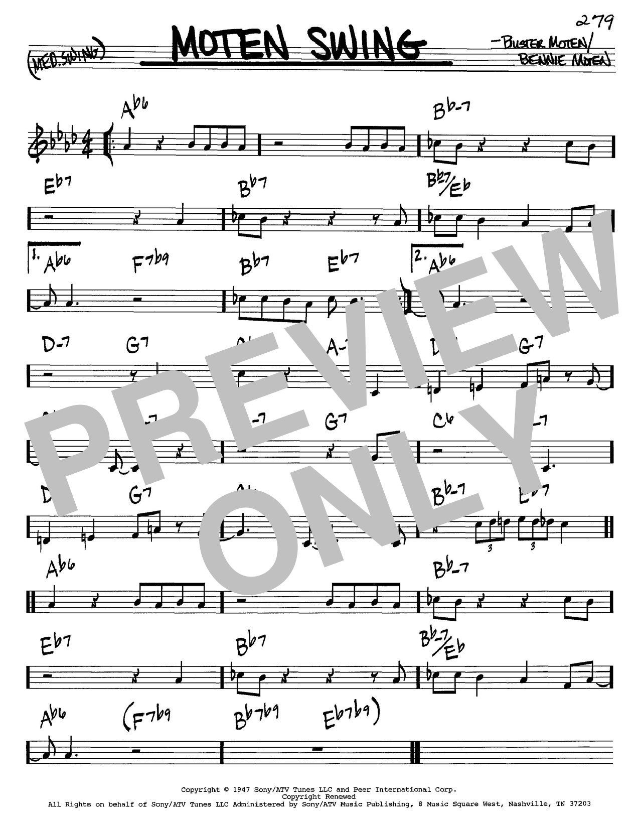 Bennie Moten Moten Swing Sheet Music Notes Download Printable Pdf Score 60297