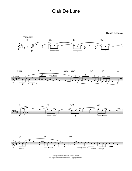 Claude Debussy Clair De Lune Sheet Music Notes Chords Piano Download Classical Pdf
