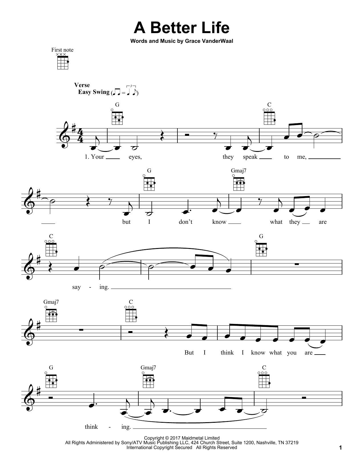 grace-vanderwaal-a-better-life-sheet-music-notes-download-printable