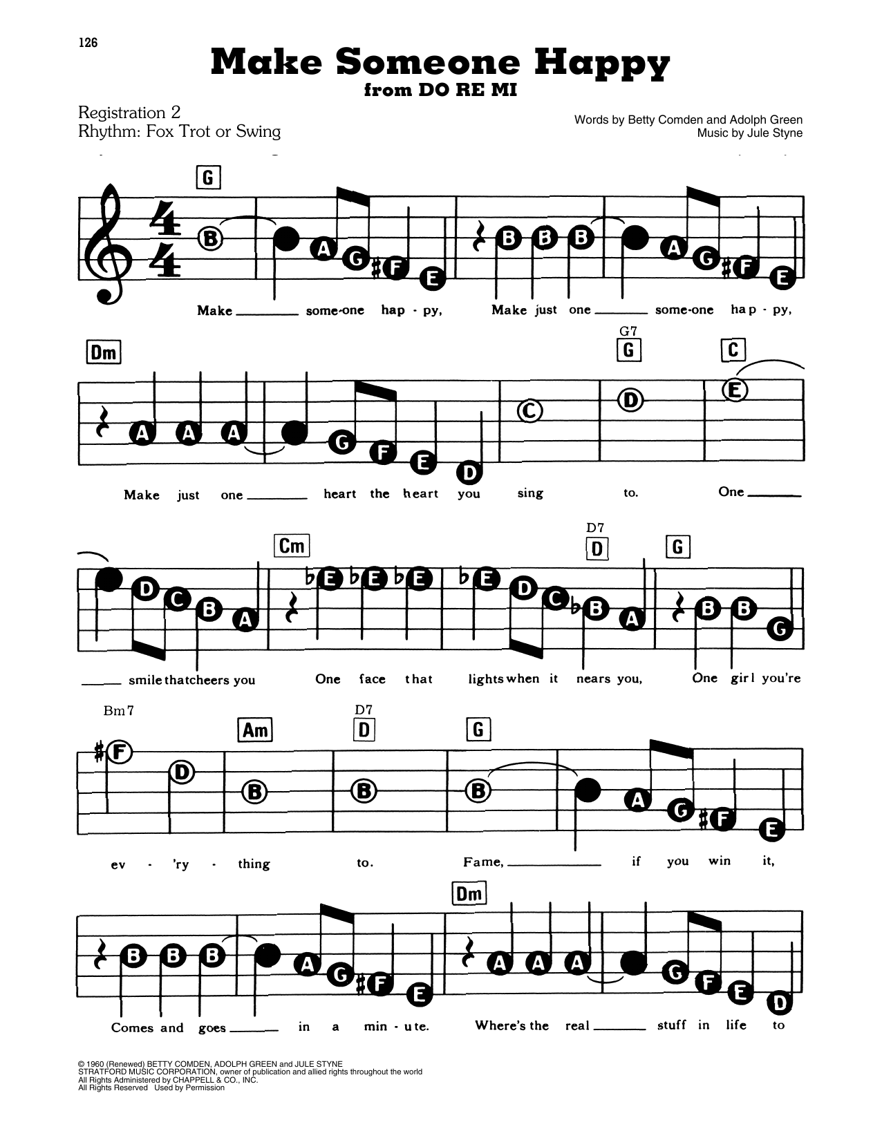 Jule Styne Make Someone Happy from Do Re Mi Sheet Music Notes jule-styne-make-someone-happy-from-do-re-mi-sheet-music-notes