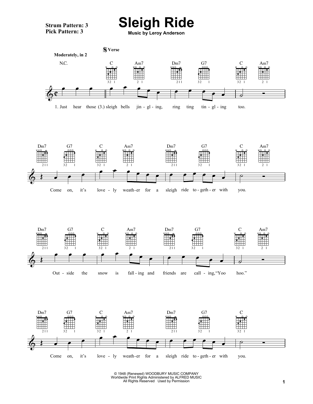 Leroy Anderson "Sleigh Ride" Sheet Music Notes, Chords | Piano Download
