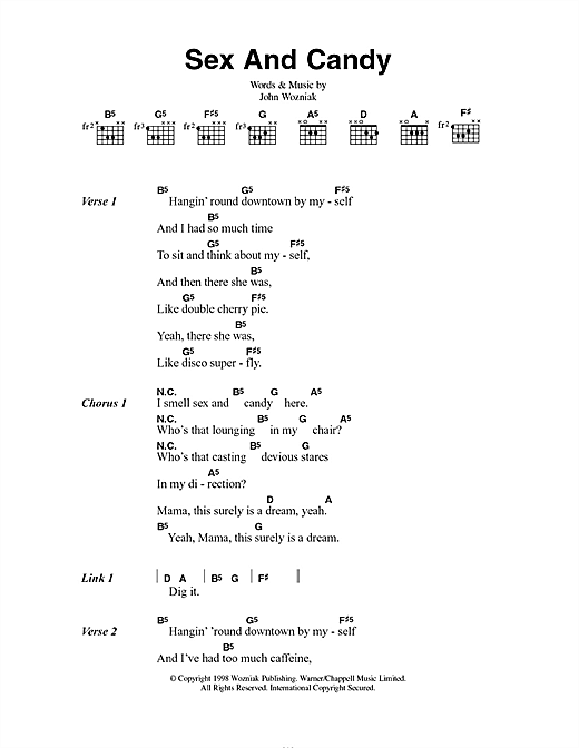 Marcy Playground Sex And Candy Sheet Music Notes Download Printable Pdf Score 91937 0247