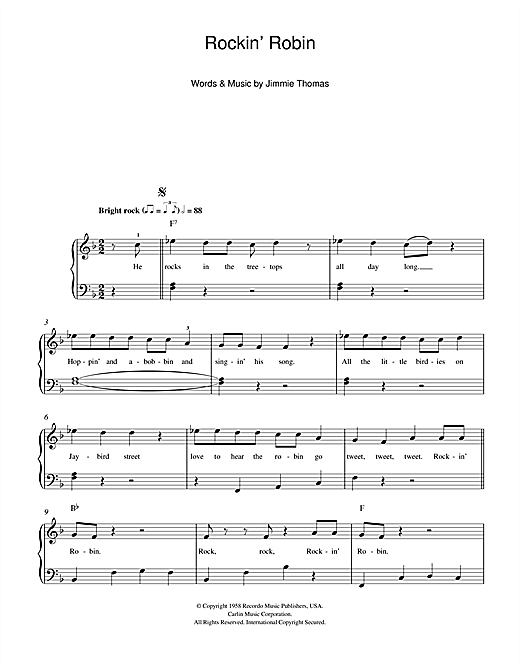 J. Thomas Rockin' Robin Sheet Music, Notes & Chords.
