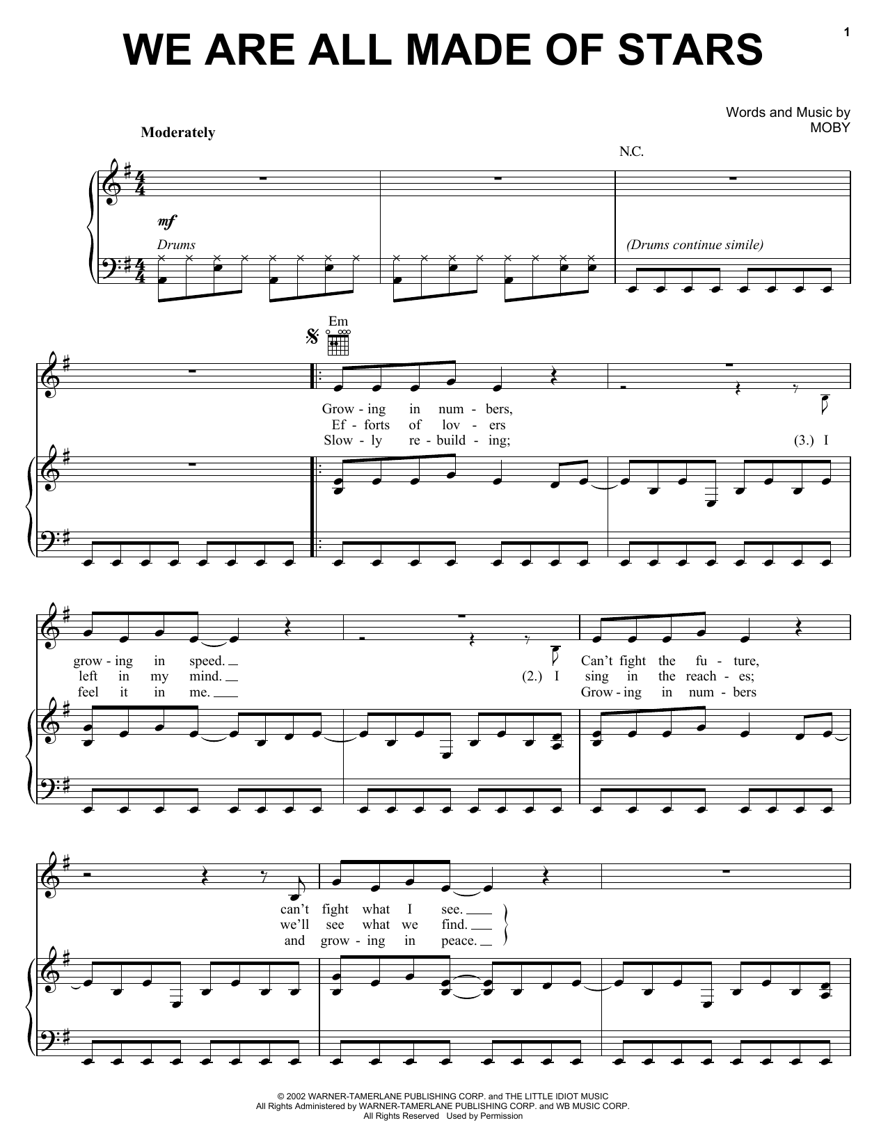 Moby dick drum sheet music