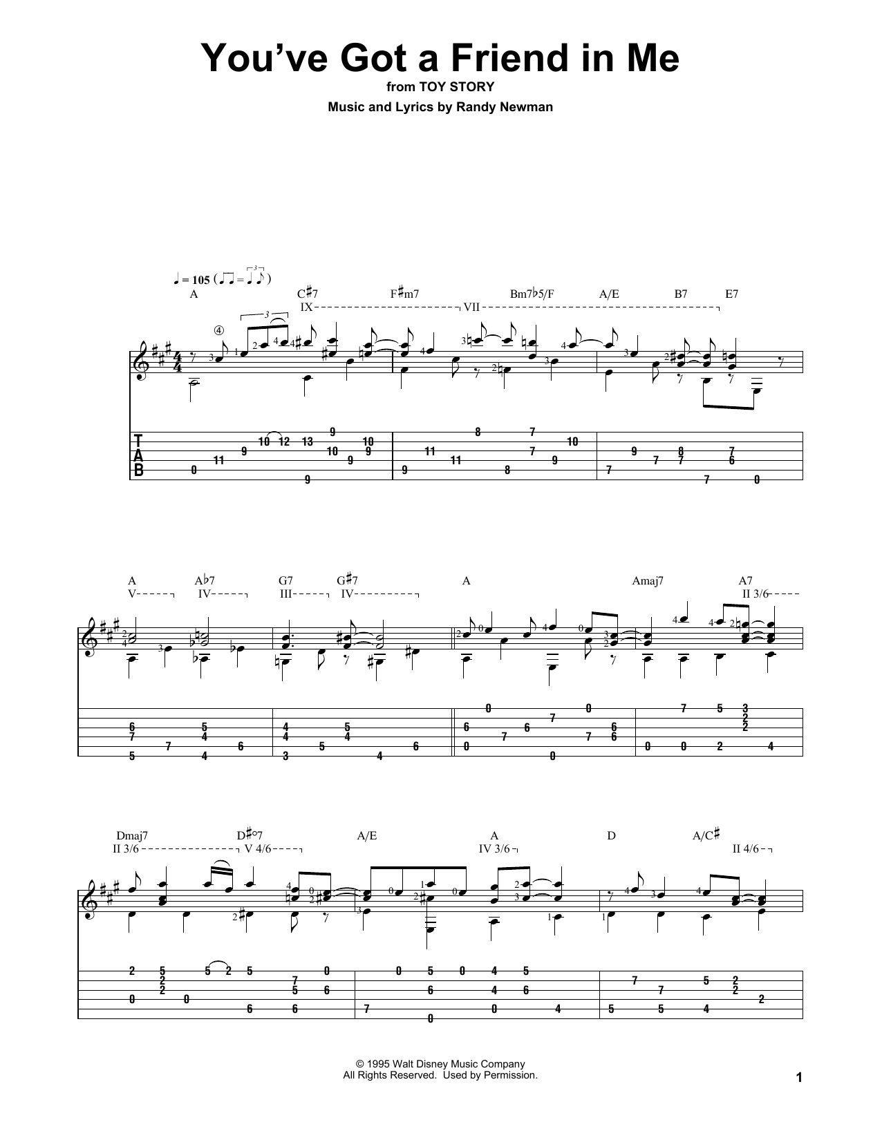 Randy Newman You Ve Got A Friend In Me Sheet Music Notes Chords Easy Piano Download Children Pdf