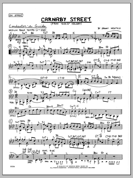 Sammy Nestico Carnaby Street Full Score Sheet Music Notes Download Printable Pdf Score 333468 