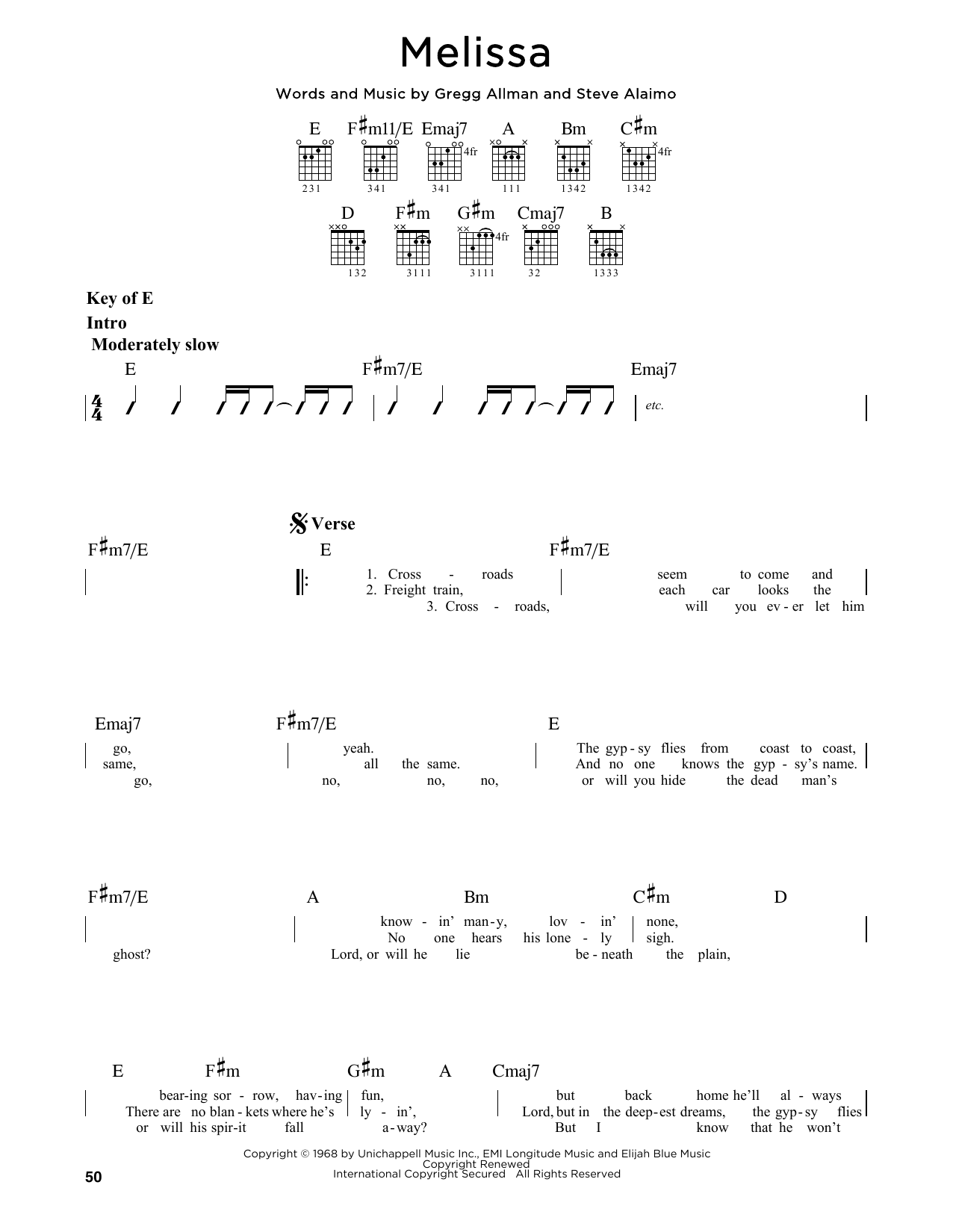 the-allman-brothers-band-melissa-sheet-music-notes-download