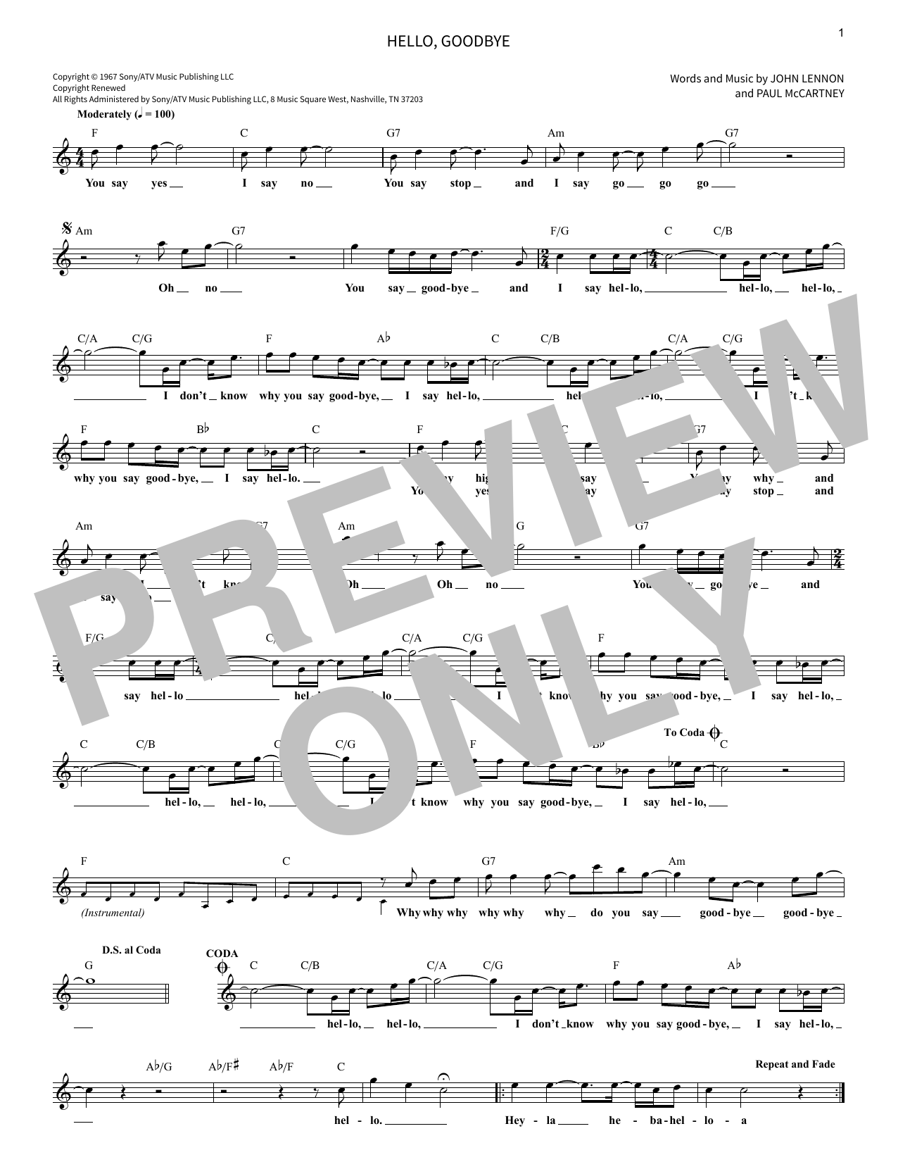 The Beatles Hello Goodbye Sheet Music Notes Chords Easy Guitar Tab Download Rock Pdf The Beatles Hello Goodbye Sheet Music Notes Chords Easy Guitar Tab Download Rock Pdf