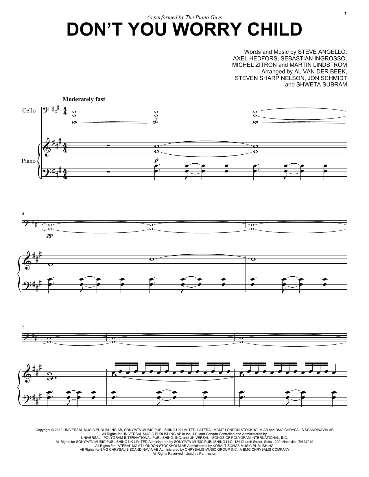 The Piano Guys Don T You Worry Child Sheet Music Notes Chords Piano Download Pop 157583 Pdf