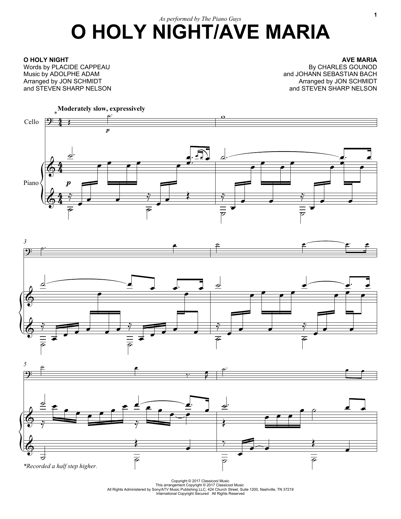 The Piano Guys O Holy Night Ave Maria Sheet Music Notes Chords Piano Download Christmas 194654 Pdf