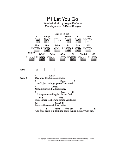 Westlife If I Let You Go Sheet Music Notes Chords Keyboard Download Pop 103217 Pdf