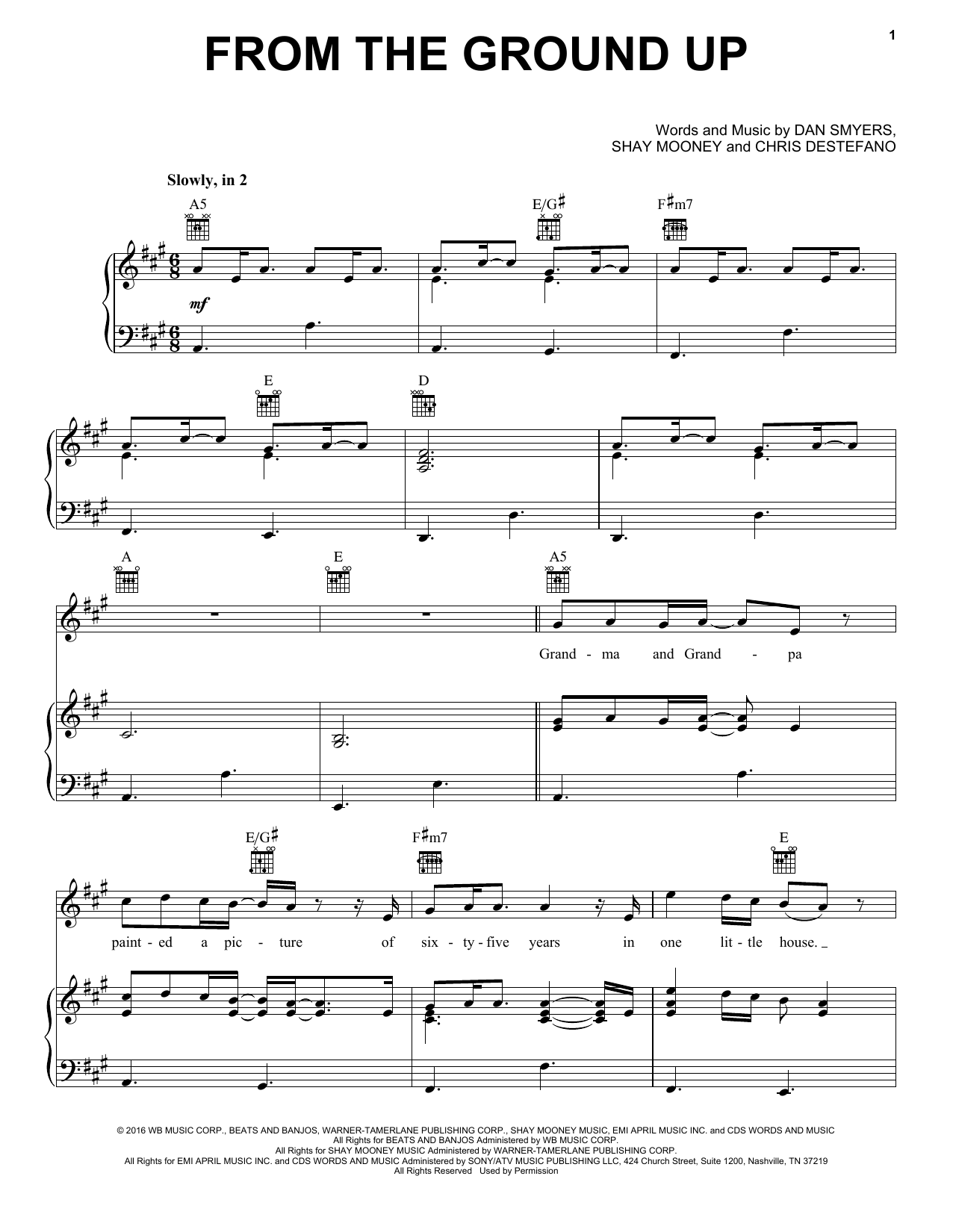 Download Dan + Shay From The Ground Up Sheet Music and learn how to play Lead Sheet / Fake Book PDF digital score in minutes