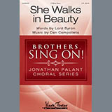 Download or print Dan Campolieta She Walks In Beauty Sheet Music Printable PDF -page score for Concert / arranged TTBB Choir SKU: 410566.