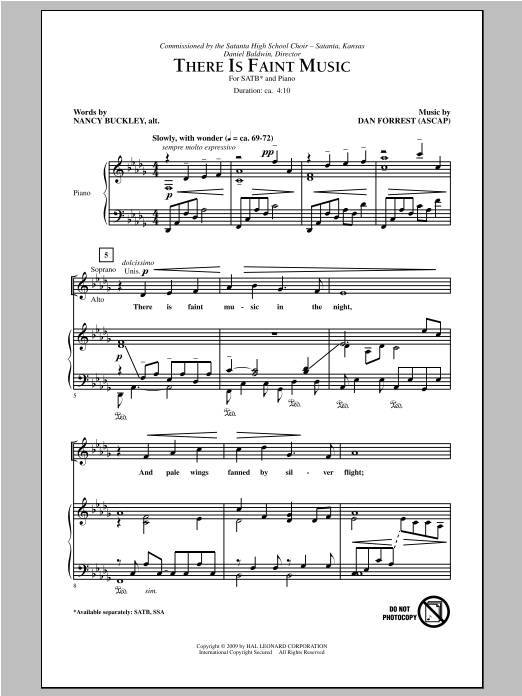 Download Dan Forrest There Is Faint Music Sheet Music and learn how to play TTBB PDF digital score in minutes