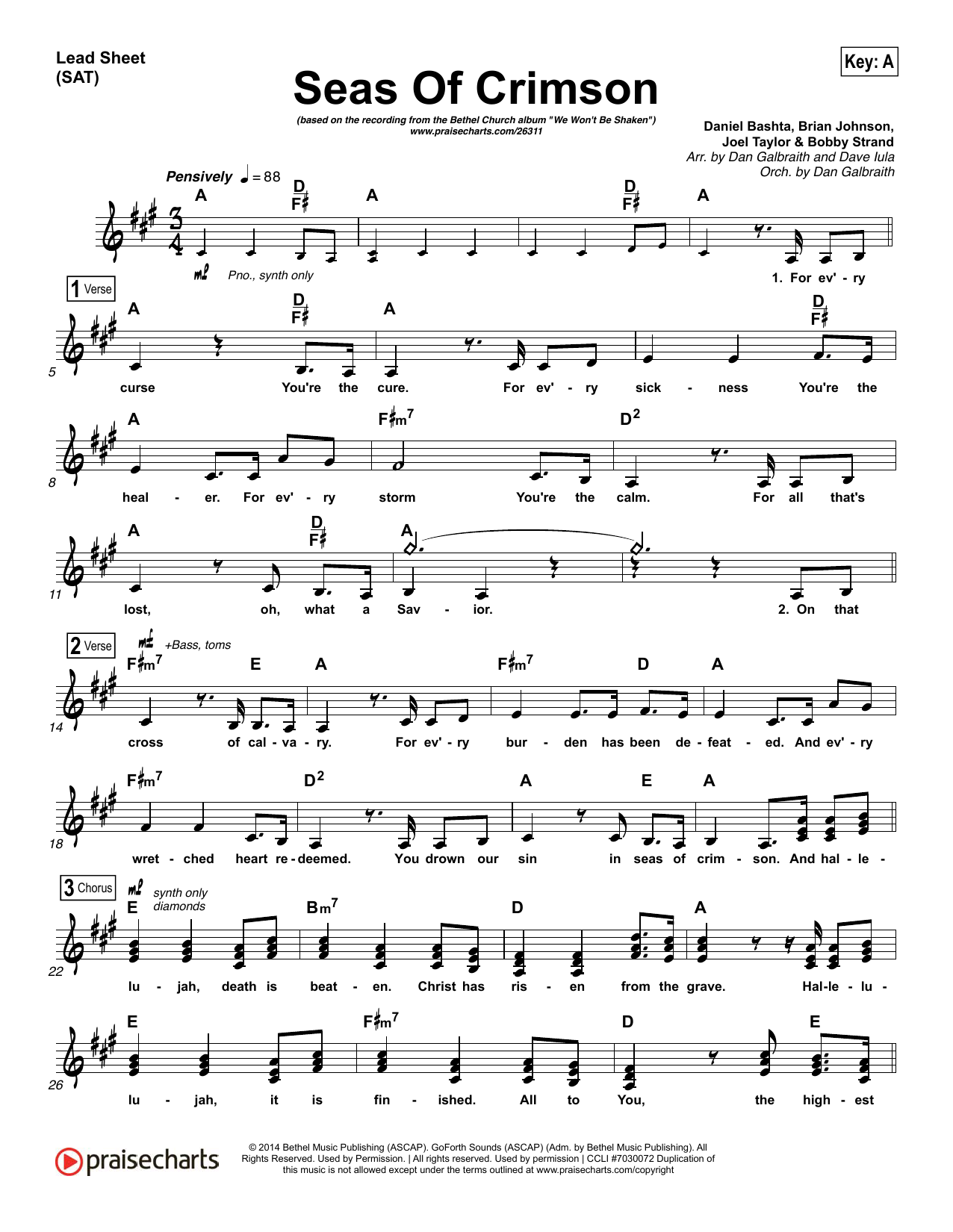 Download Dan Galbraith Seas Of Crimson Sheet Music and learn how to play Lead Sheet / Fake Book PDF digital score in minutes