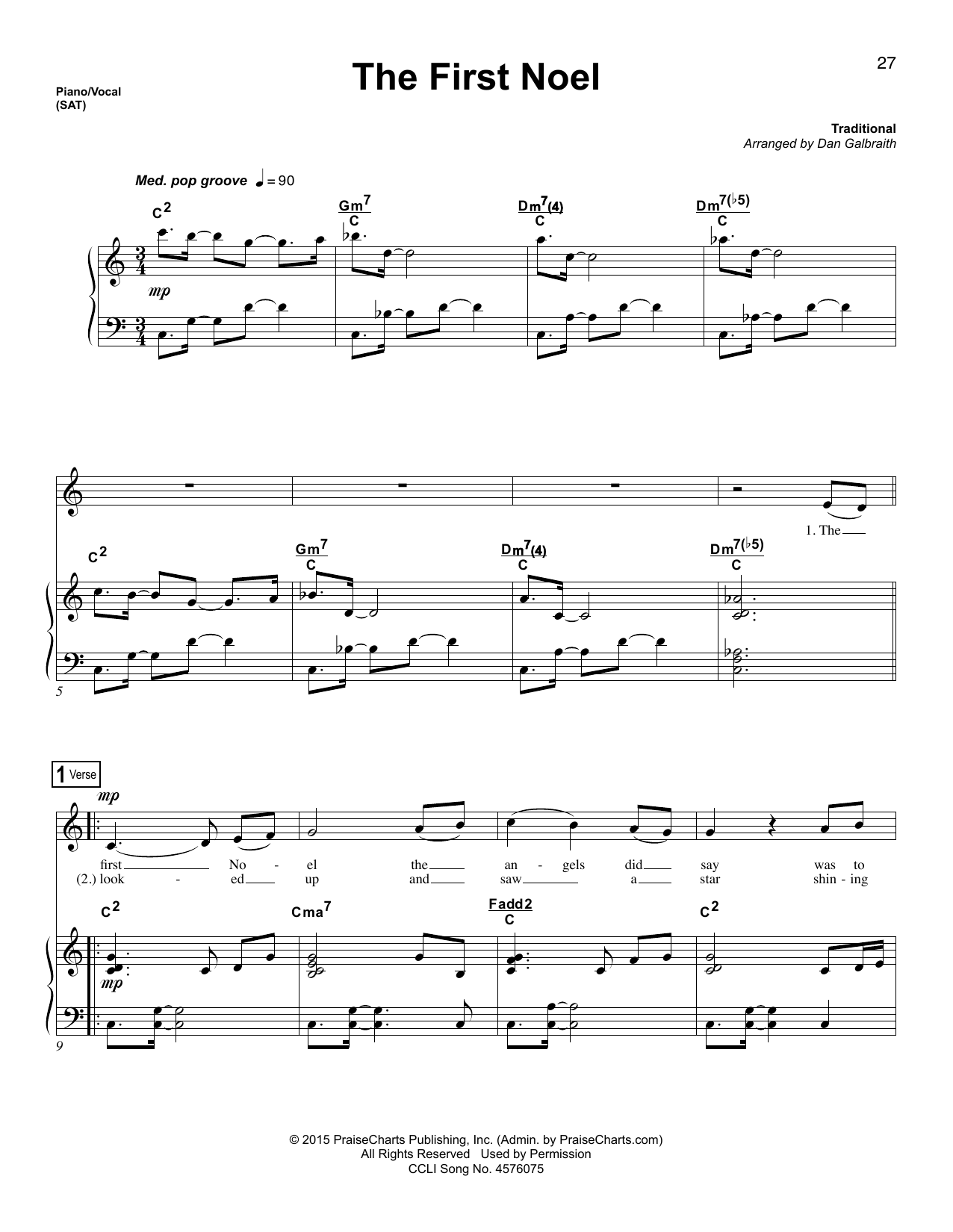 Download Christmas Carol The First Noel Sheet Music and learn how to play Piano & Vocal PDF digital score in minutes