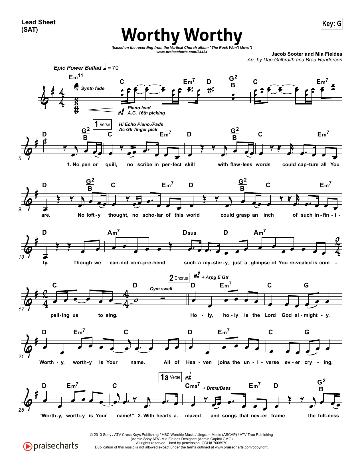 Download Dan Galbraith Worthy Worthy Sheet Music and learn how to play Lead Sheet / Fake Book PDF digital score in minutes