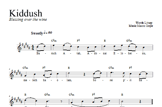 Download Dan Nichols Kiddush Sheet Music and learn how to play Melody Line, Lyrics & Chords PDF digital score in minutes