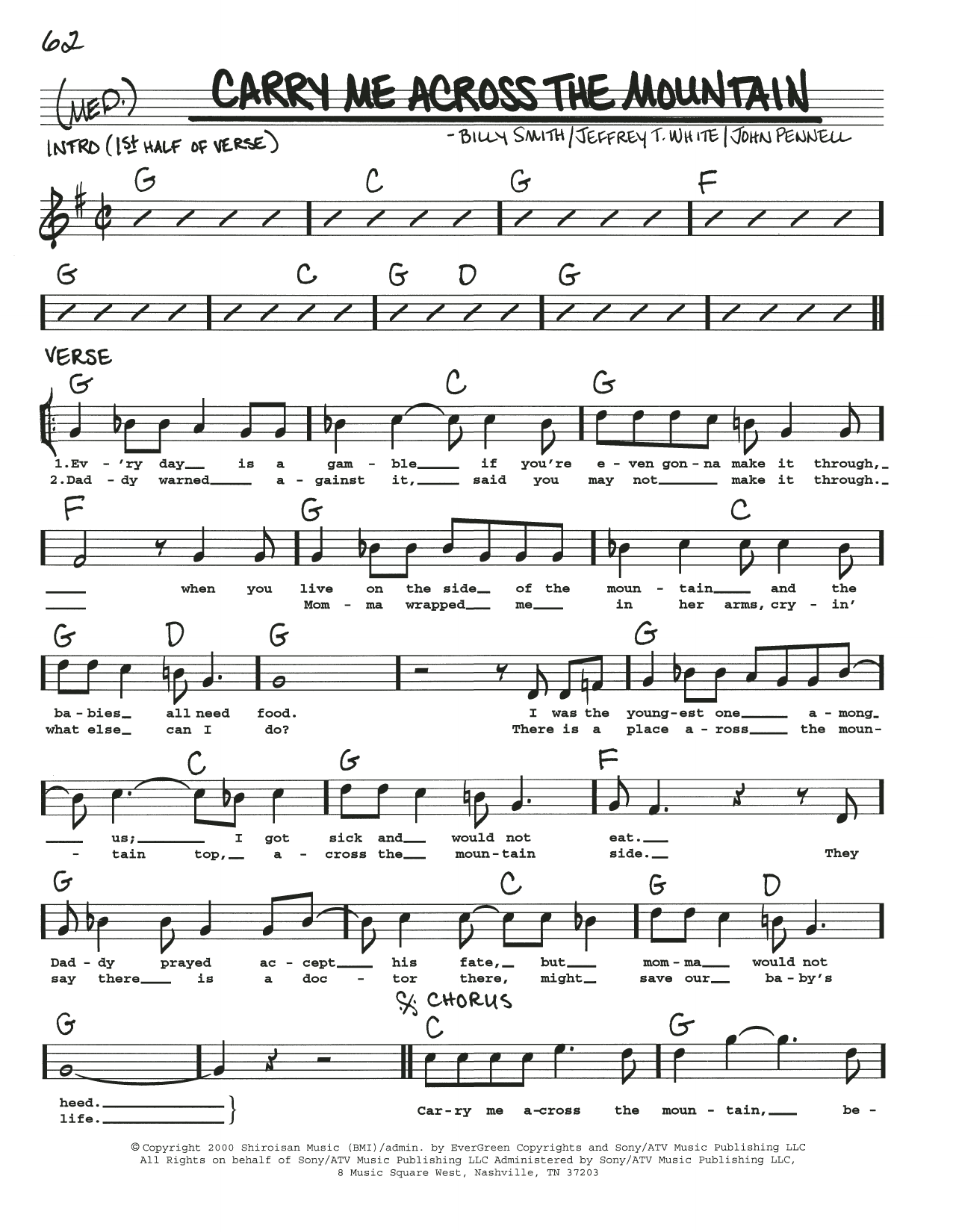 Download Dan Tyminski Carry Me Across The Mountain Sheet Music and learn how to play Real Book – Melody, Lyrics & Chords PDF digital score in minutes