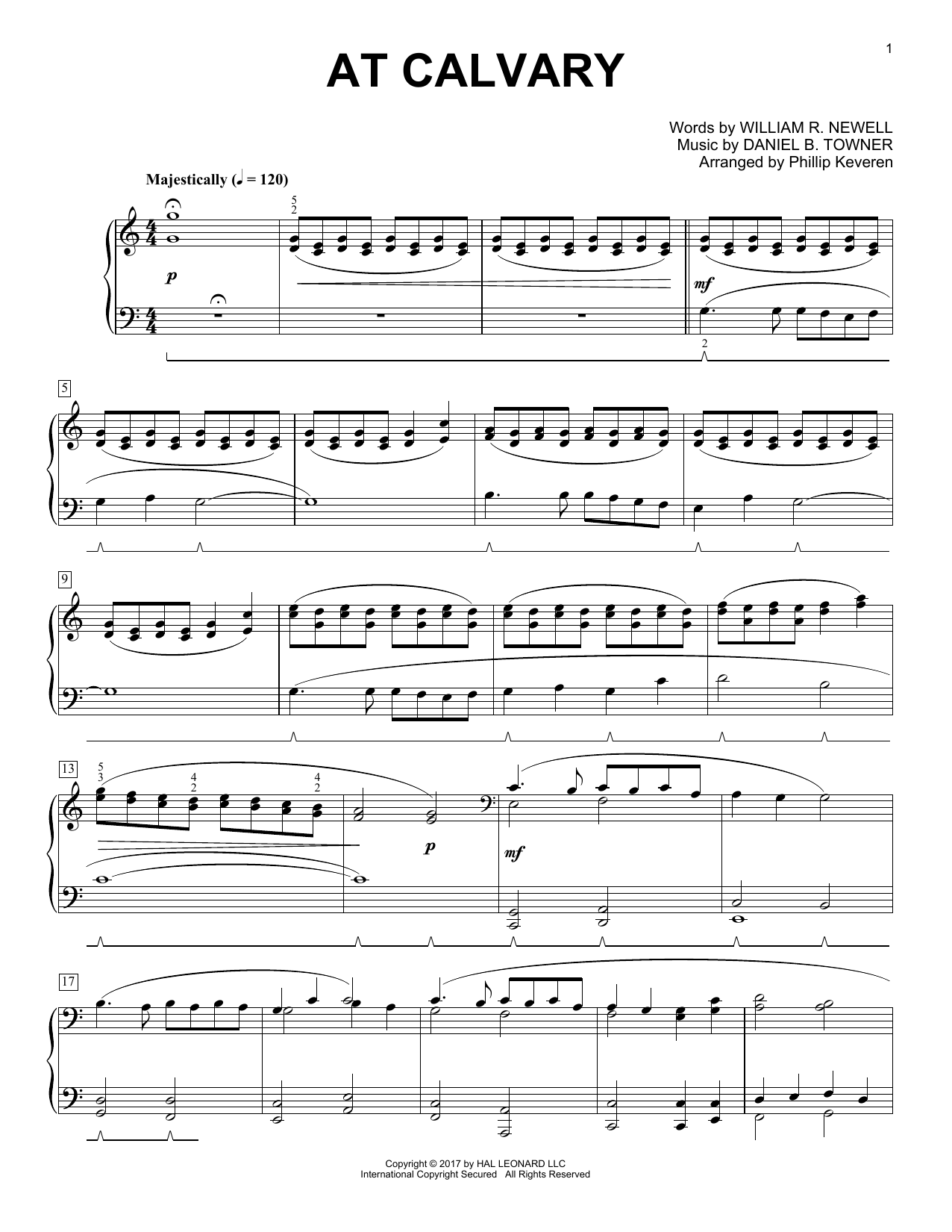 Download Phillip Keveren At Calvary Sheet Music and learn how to play Piano PDF digital score in minutes
