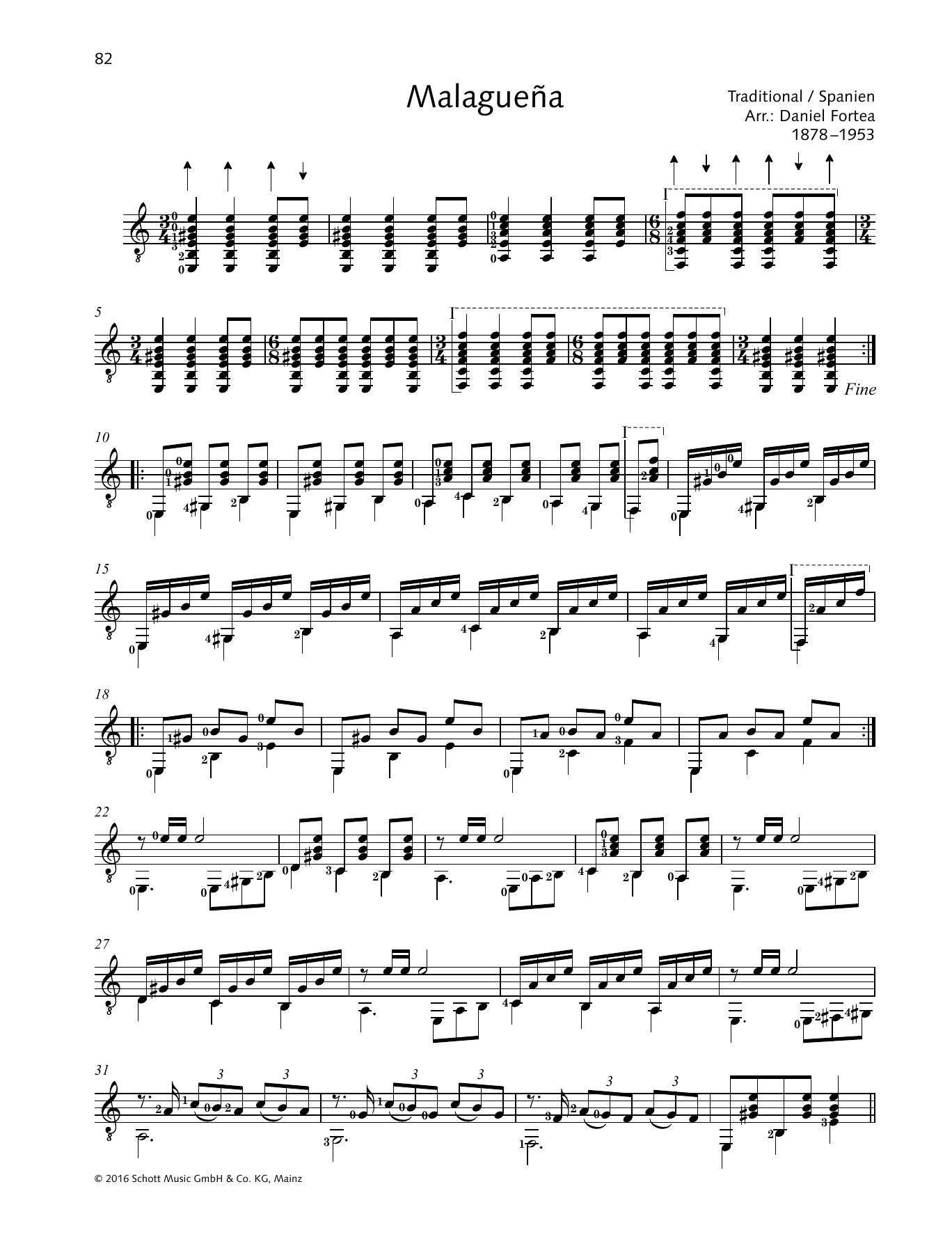 Download Daniel Fortea Malaguena Sheet Music and learn how to play Solo Guitar PDF digital score in minutes