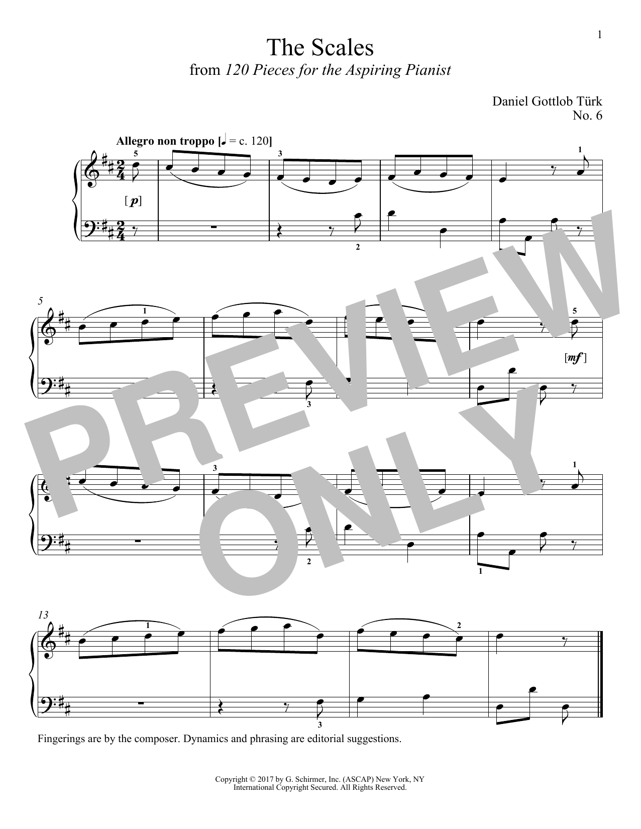 Download Daniel Gottlob Turk The Scales Sheet Music and learn how to play Piano PDF digital score in minutes