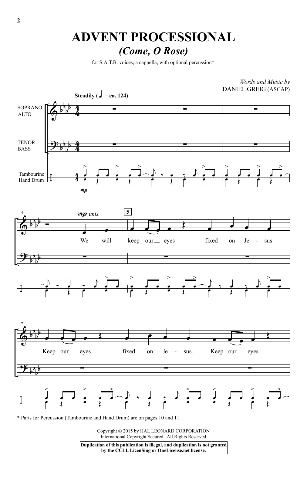 Download Daniel Greig Advent Processional Sheet Music and learn how to play Choral PDF digital score in minutes