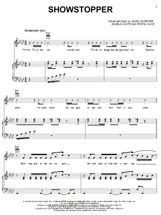 Download Danity Kane Showstopper Sheet Music and learn how to play Piano, Vocal & Guitar (Right-Hand Melody) PDF digital score in minutes