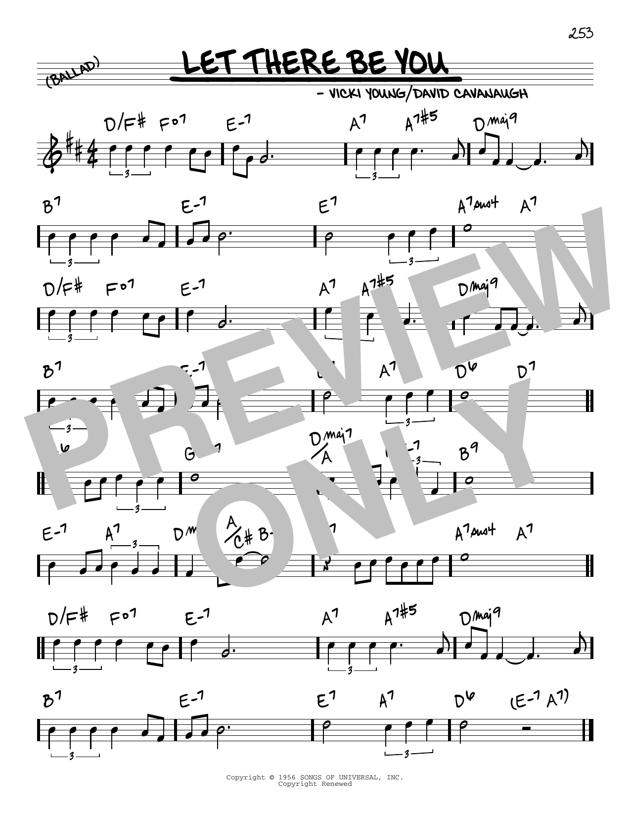 Download Dave Cavanaugh and Vicki Young Let There Be You Sheet Music and learn how to play Real Book – Melody & Chords PDF digital score in minutes