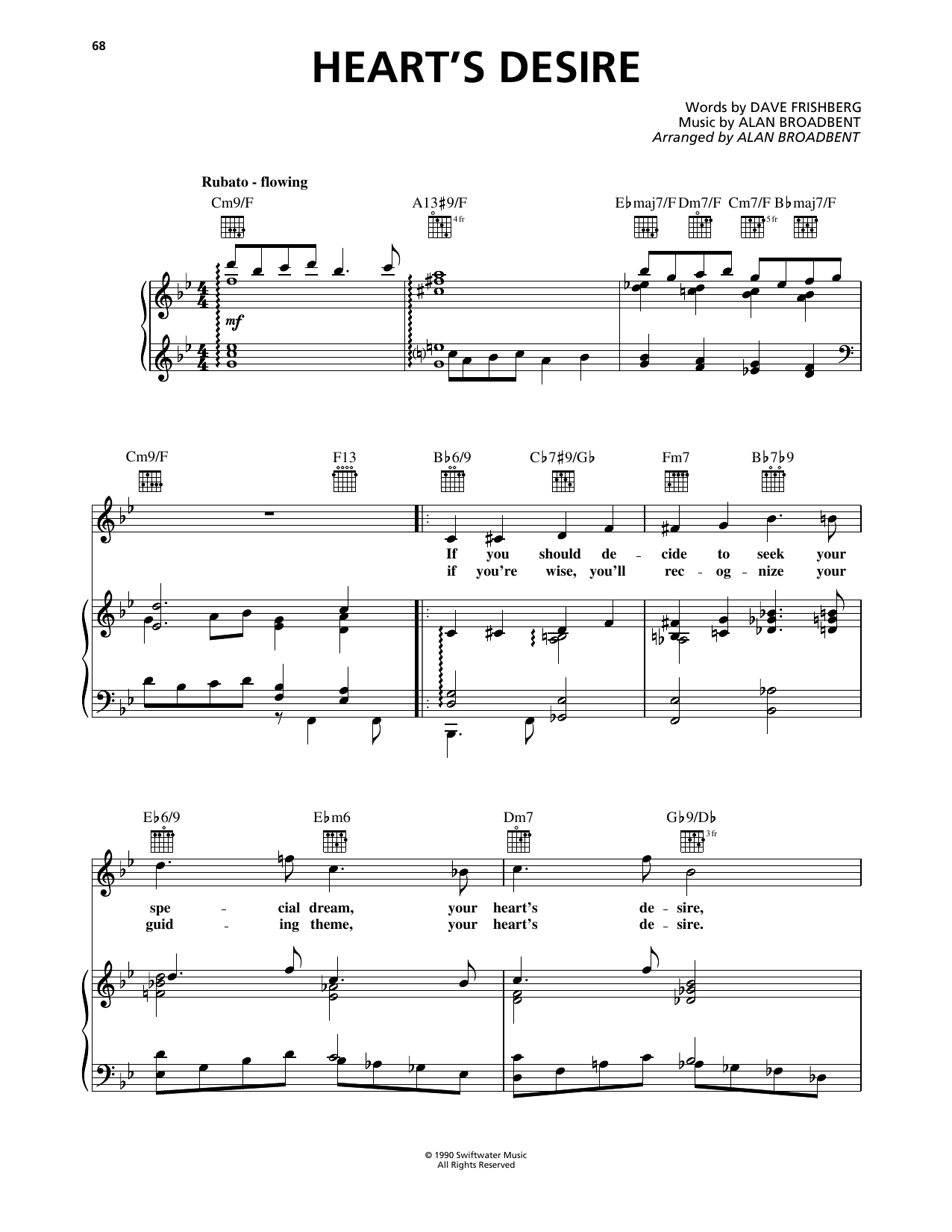 Download Dave Frishberg Heart's Desire Sheet Music and learn how to play Piano, Vocal & Guitar Chords (Right-Hand Melody) PDF digital score in minutes