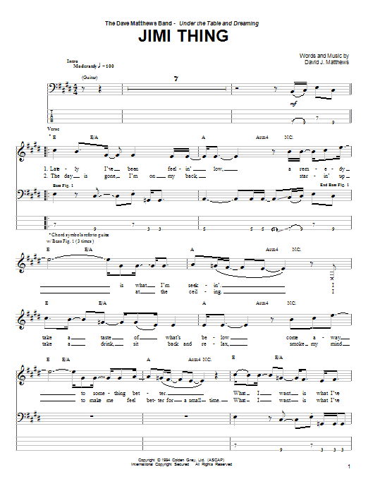Download Dave Matthews Band Jimi Thing Sheet Music and learn how to play Drums Transcription PDF digital score in minutes