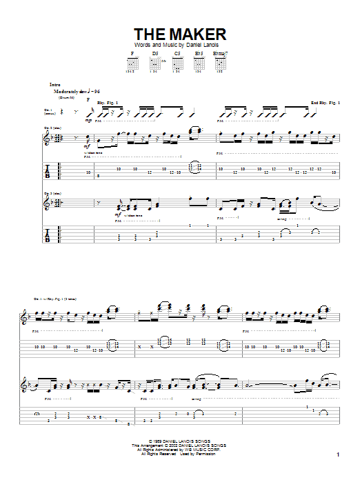 Download Dave Matthews Band The Maker Sheet Music and learn how to play Piano, Vocal & Guitar (Right-Hand Melody) PDF digital score in minutes