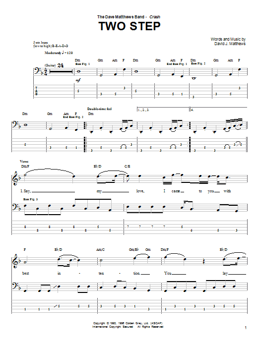 Download Dave Matthews Band Two Step Sheet Music and learn how to play Drums Transcription PDF digital score in minutes
