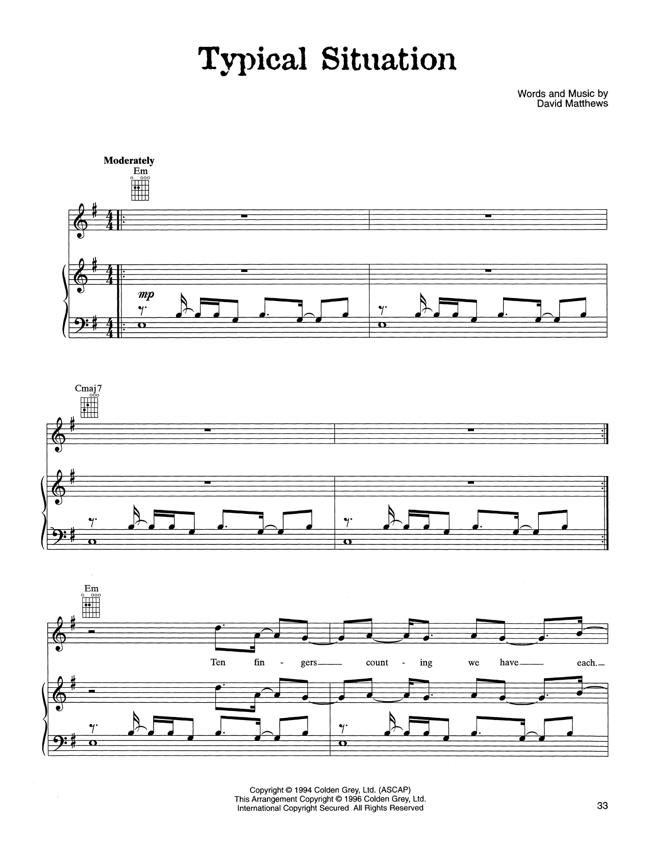 Download Dave Matthews Band Typical Situation Sheet Music and learn how to play Guitar Tab PDF digital score in minutes