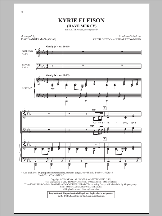 Download David Angerman Kyrie Eleison (Have Mercy) Sheet Music and learn how to play SATB PDF digital score in minutes