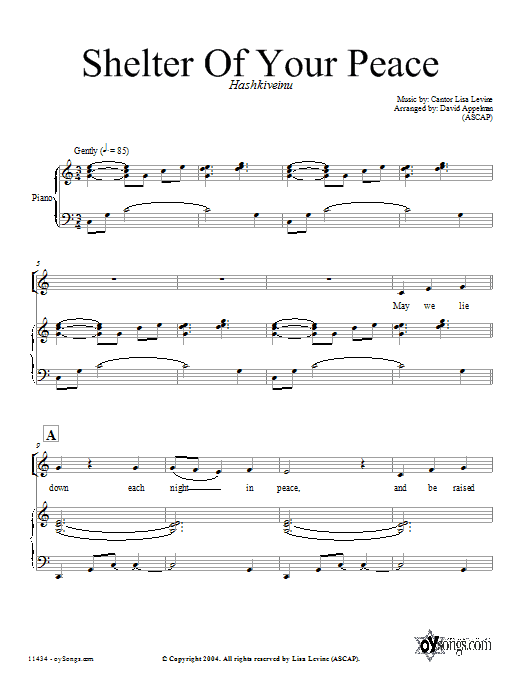 Download David Appelman Shelter of Your Peace Sheet Music and learn how to play SATB PDF digital score in minutes