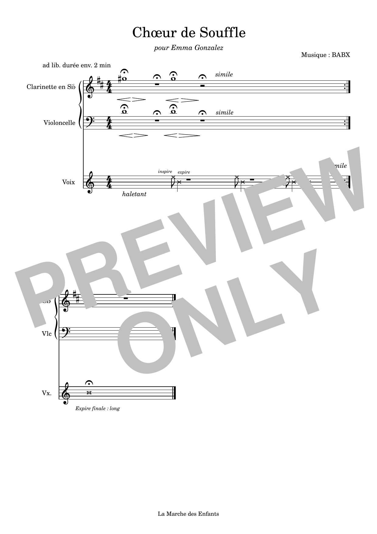 Download David Babin (Babx) Choeur De Souffle Sheet Music and learn how to play Choir PDF digital score in minutes