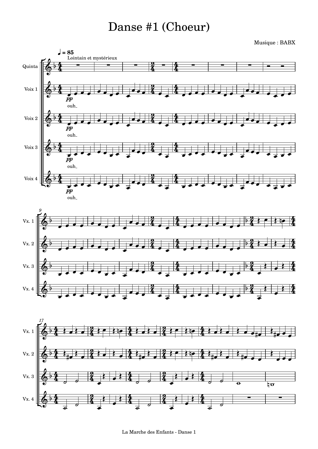 Download David Babin (Babx) Danse 1 Sheet Music and learn how to play Choir PDF digital score in minutes