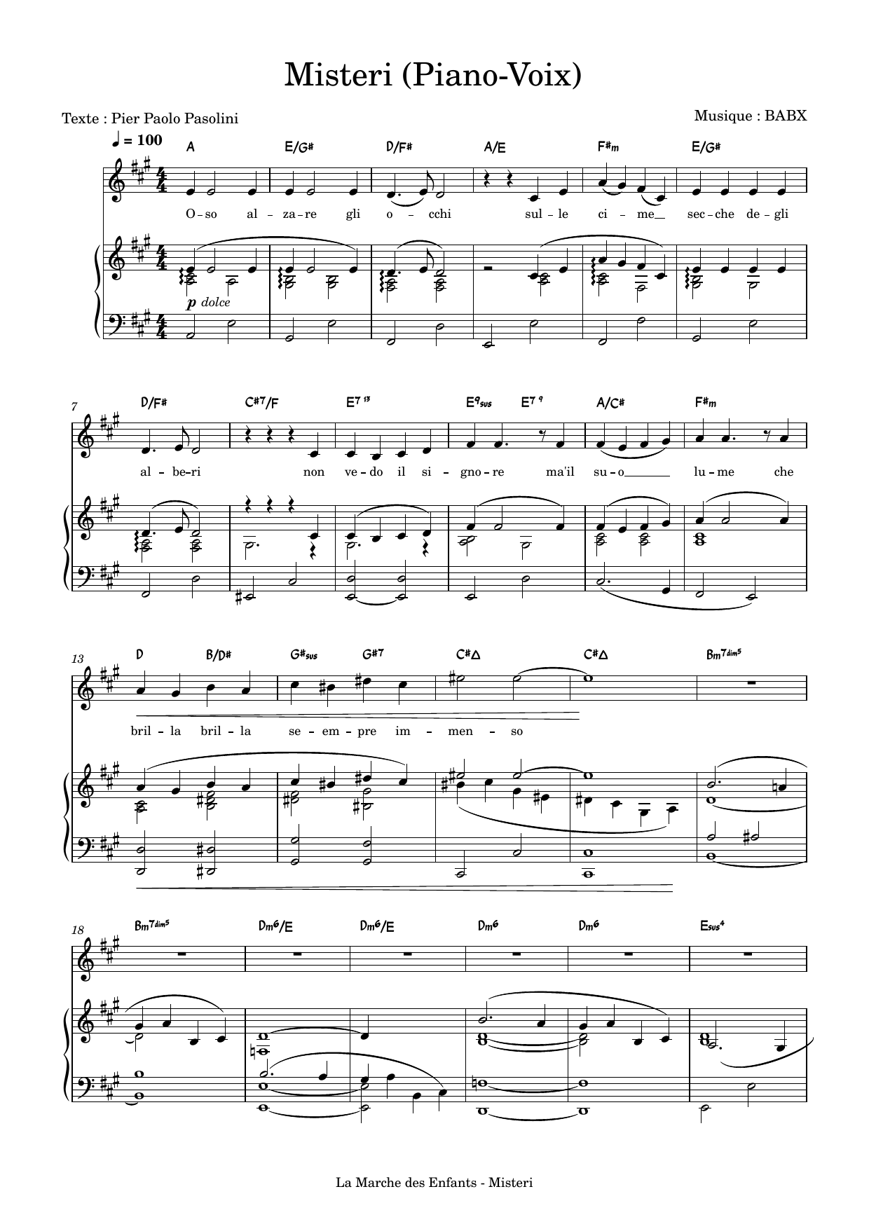 Download David Babin (Babx) Misteri Sheet Music and learn how to play Piano & Vocal PDF digital score in minutes