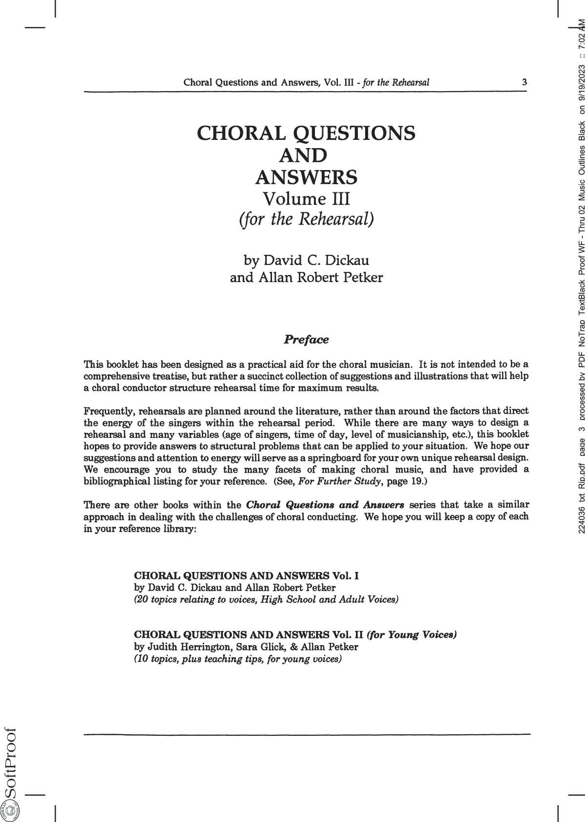 Download David C. Dickau Choral Questions And Answers, Volume III Sheet Music and learn how to play Choir PDF digital score in minutes