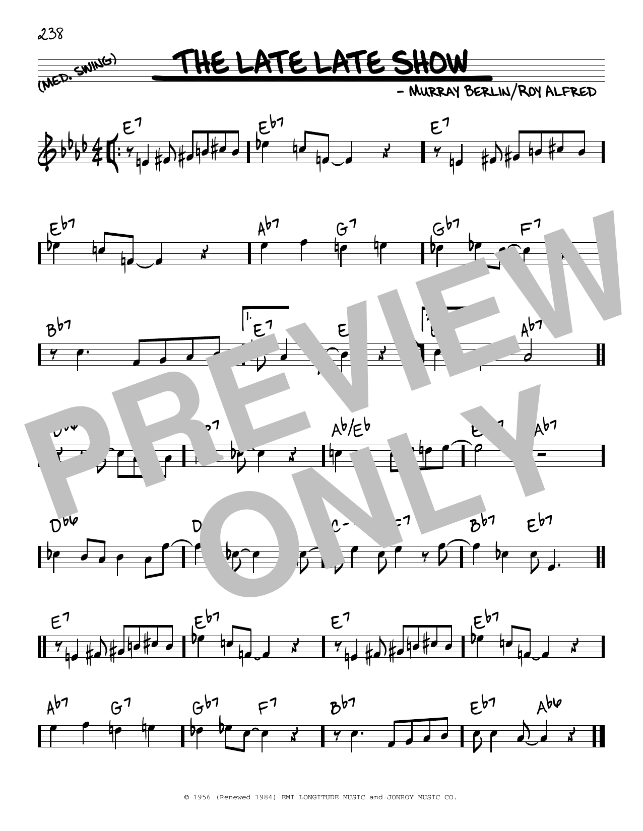 Download David Cavanaugh The Late Late Show Sheet Music and learn how to play Real Book – Melody & Chords PDF digital score in minutes