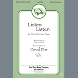 Download or print David Das Listen, Listen Sheet Music Printable PDF -page score for Children / arranged 2-Part Choir SKU: 1216652.