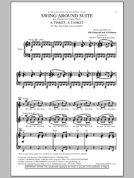 Download Ella Fitzgerald Swing Around Suite (arr. David Elliott) Sheet Music and learn how to play 3-Part Treble PDF digital score in minutes