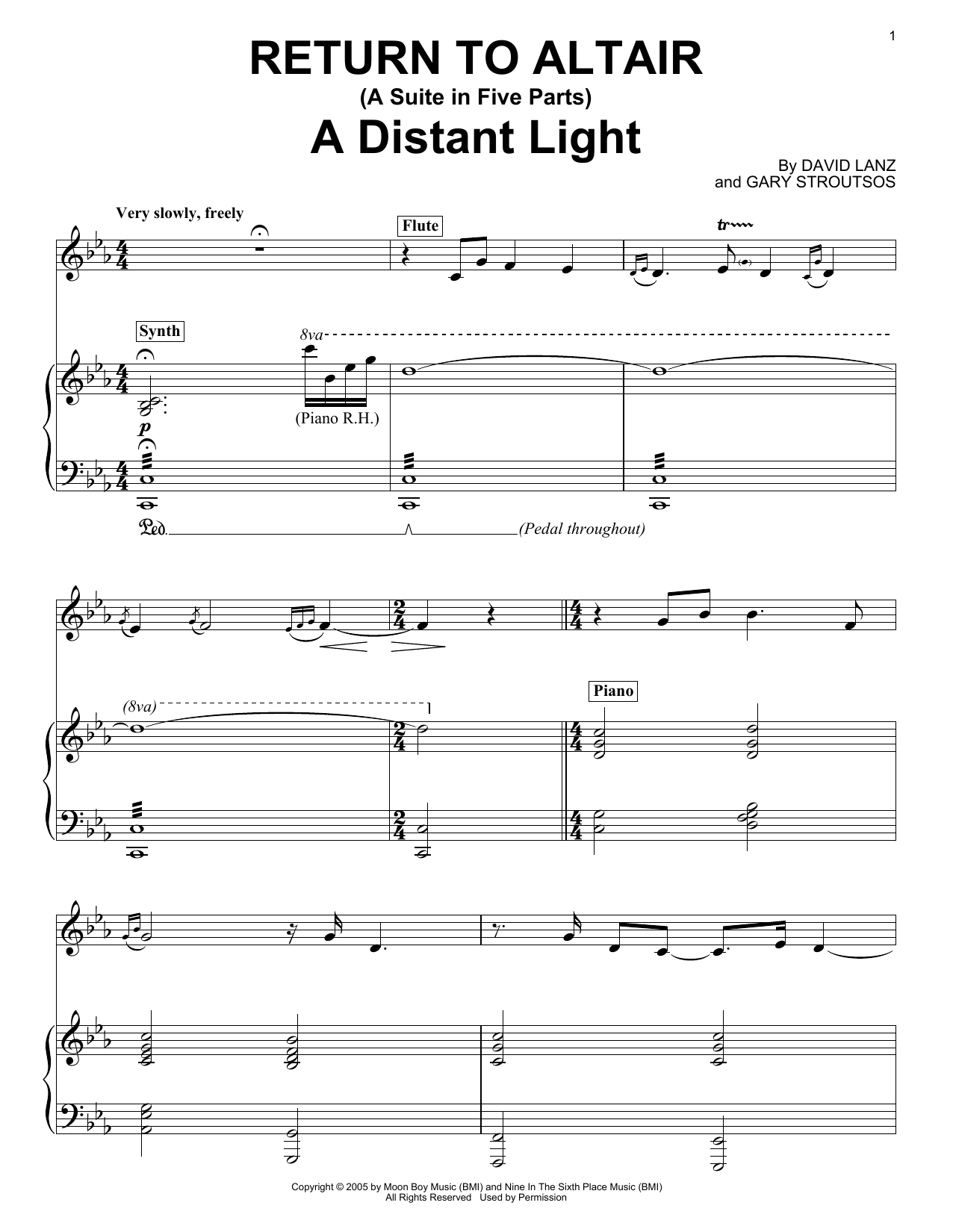 Download David Lanz & Gary Stroutsos A Distant Light Sheet Music and learn how to play Piano Solo PDF digital score in minutes