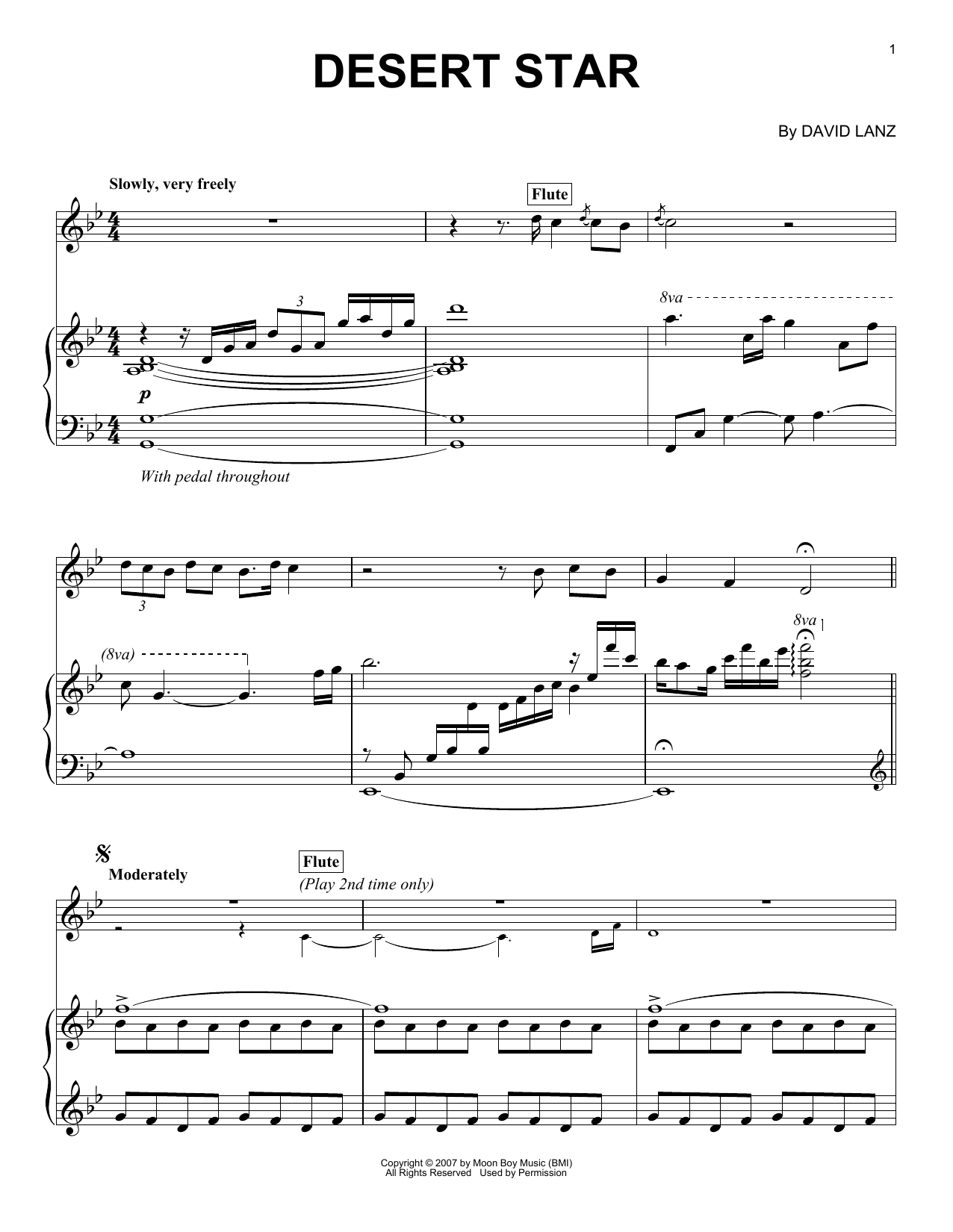 Download David Lanz & Gary Stroutsos Desert Star Sheet Music and learn how to play Piano Solo PDF digital score in minutes