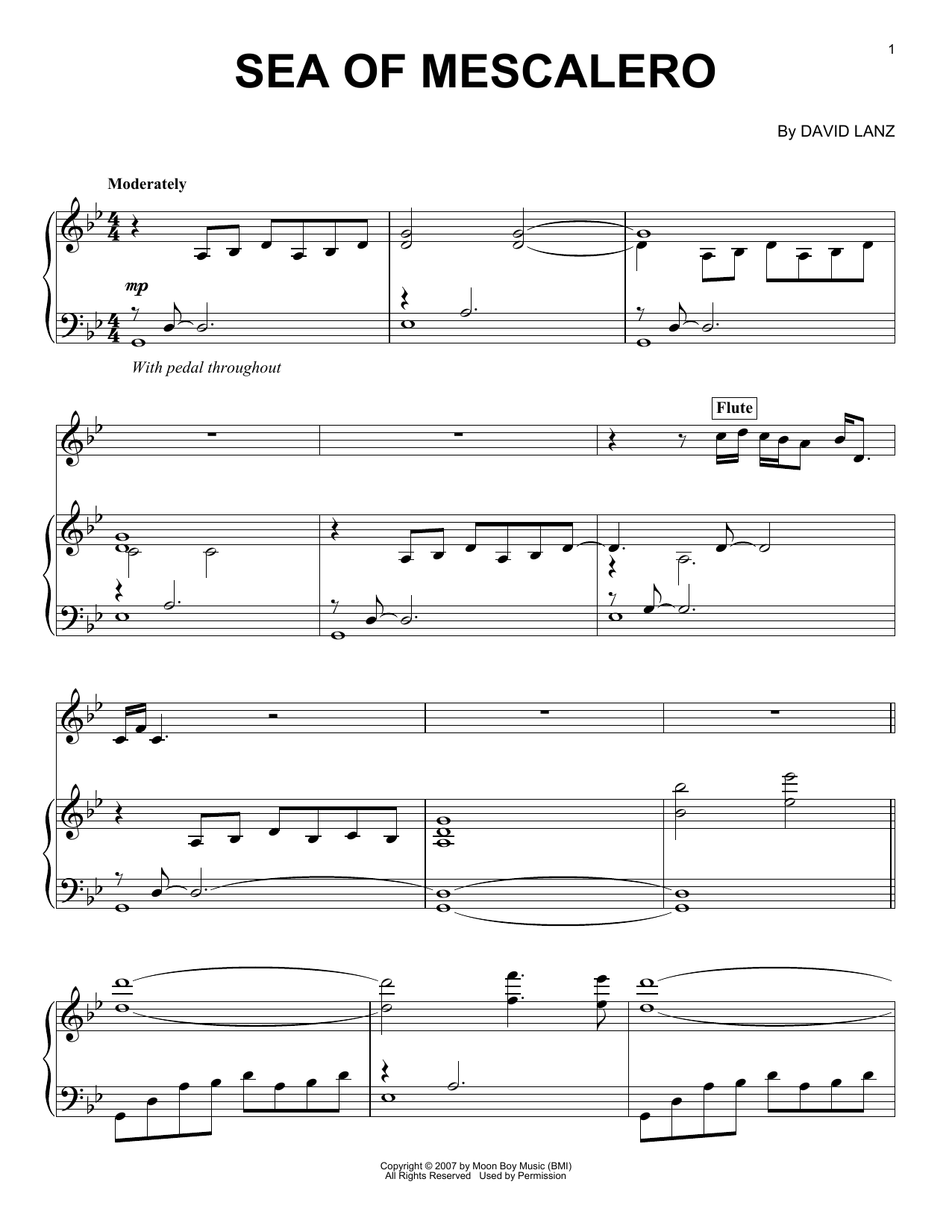 Download David Lanz & Gary Stroutsos Sea Of Mescalero Sheet Music and learn how to play Piano Solo PDF digital score in minutes